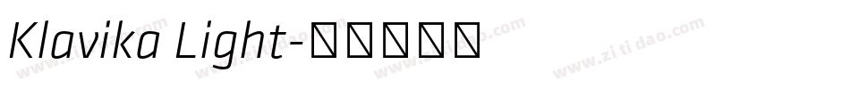 Klavika Light字体转换